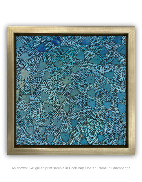 Blue Sardines | Framed Giclee Print on Canvas